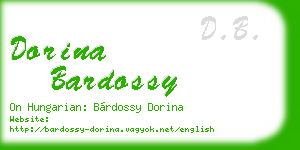 dorina bardossy business card